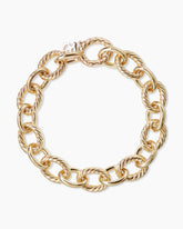 Oval Link Chain Bracelet in 18K Yellow Gold, 12mm